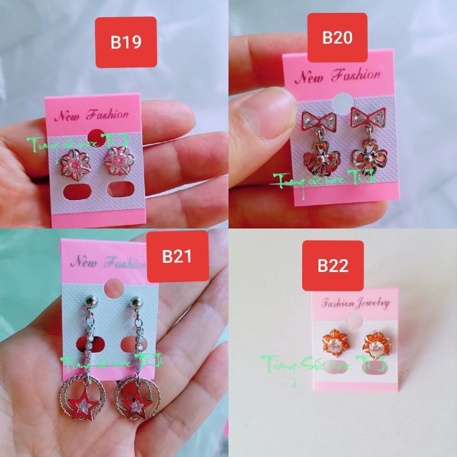 Bông tai inox nữ không đen, không gỉ sét, không dị ứng