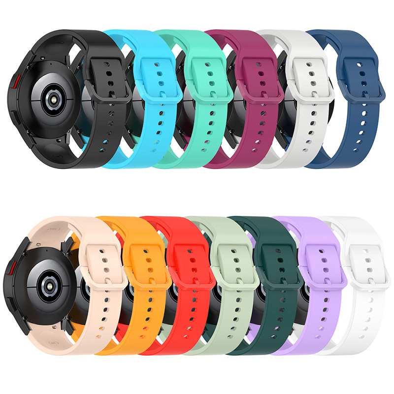 Dây đeo silicon 20mm cho đồng hồ thông minh Samsung Galaxy Watch 4 Classic 42mm 46mm 40mm 44mm