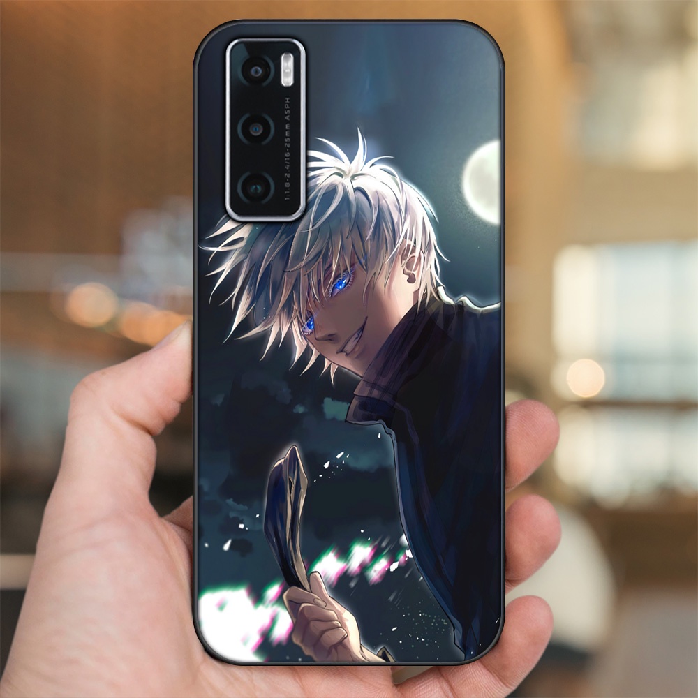 Ốp lưng Vivo V20 SE viền đen in hình Satoru Jujutsu Kaisen