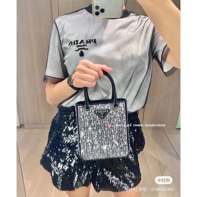 Túi Prada tote mini crystal FULL BOX