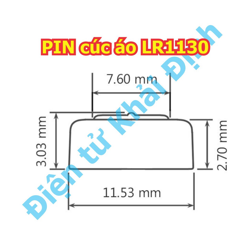 vỉ 10 viên PIN đồ chơi LR44/ LR1130 AG13/ AG10 1.5V, pin cúc áo nhỏ, loại dày/ mỏng kde5040