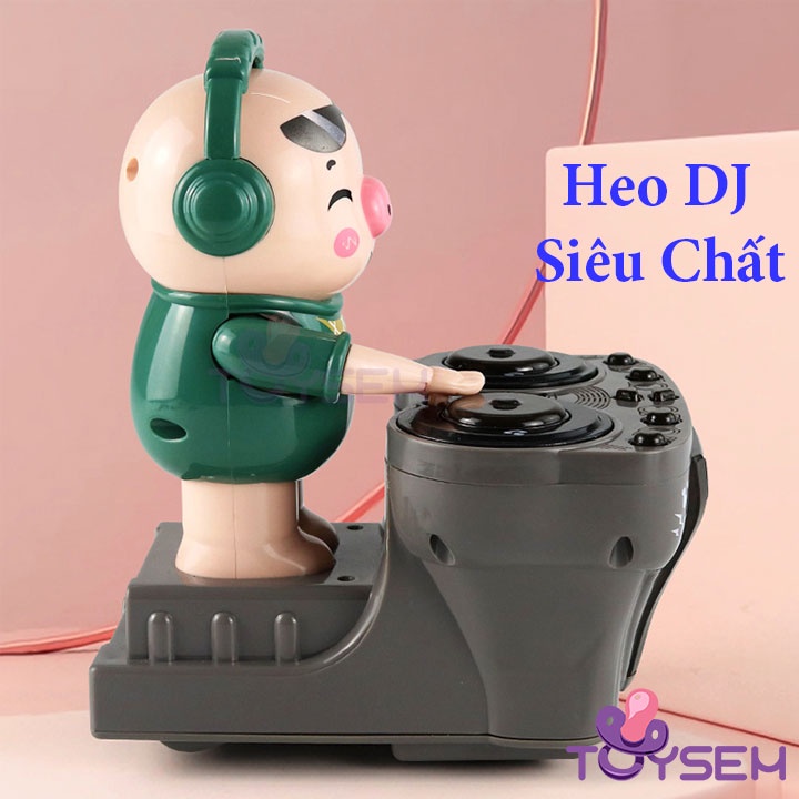 Đồ chơi trẻ em heo DJ lắc lư nhảy múa có đèn led và nhạc cho bé từ 3 tuổi - Quà tặng noel