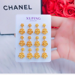 Bông tai nữ hoa mai dát vàng 24k cao cấp