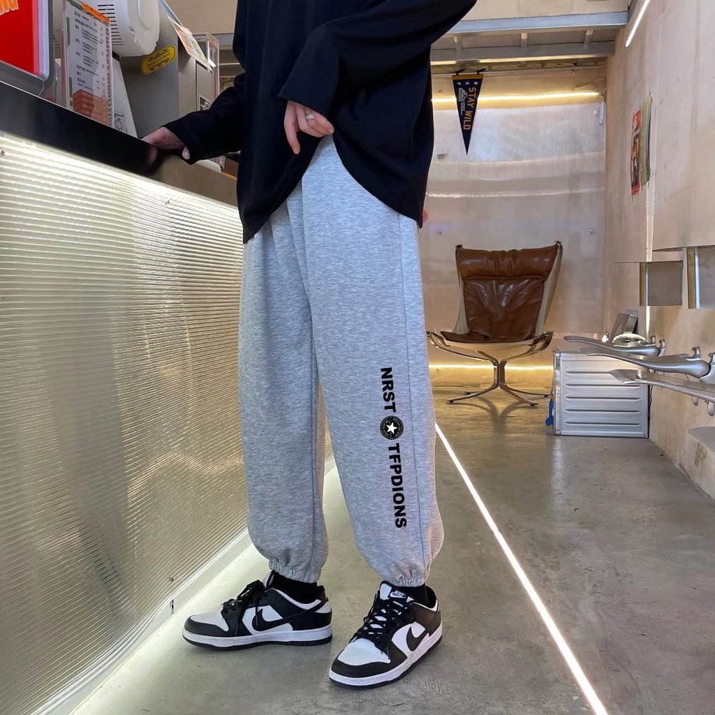 Quần Jogger Nam  Phong Cách Hàn Quốc  Quần Ống Suông Thời Trang Quần Thể Thao Nam Dài Lụa Quần Jogger Nữ
