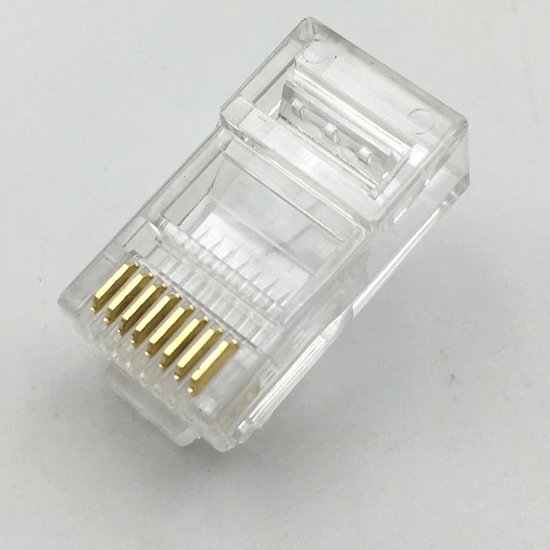 Hạt mạng xuyên thấu Cat5/5E/Cat6 đồng nguyên chất rj45 - lọ 100 con