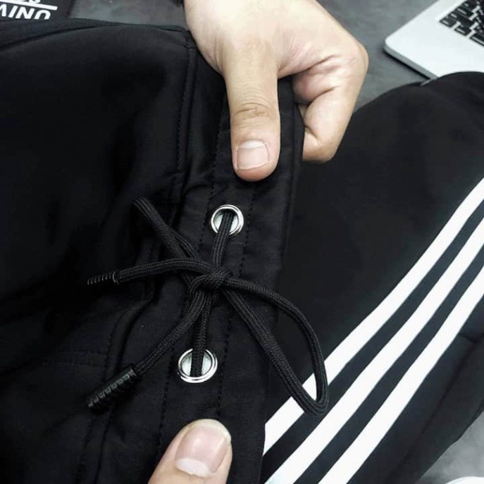 Quần thể thao nam nữ unisex 3 Sọc - Quần nỉ nam nữ Thu Đông chất dày co giãn ống suông mặc nhà mặc thể dục