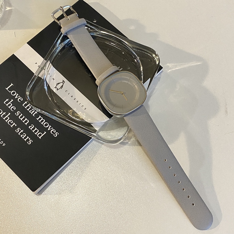 Đồng Hồ Đeo Tay Mặt Vuông Thiết Kế Thời Trang Cho Nam Nữ