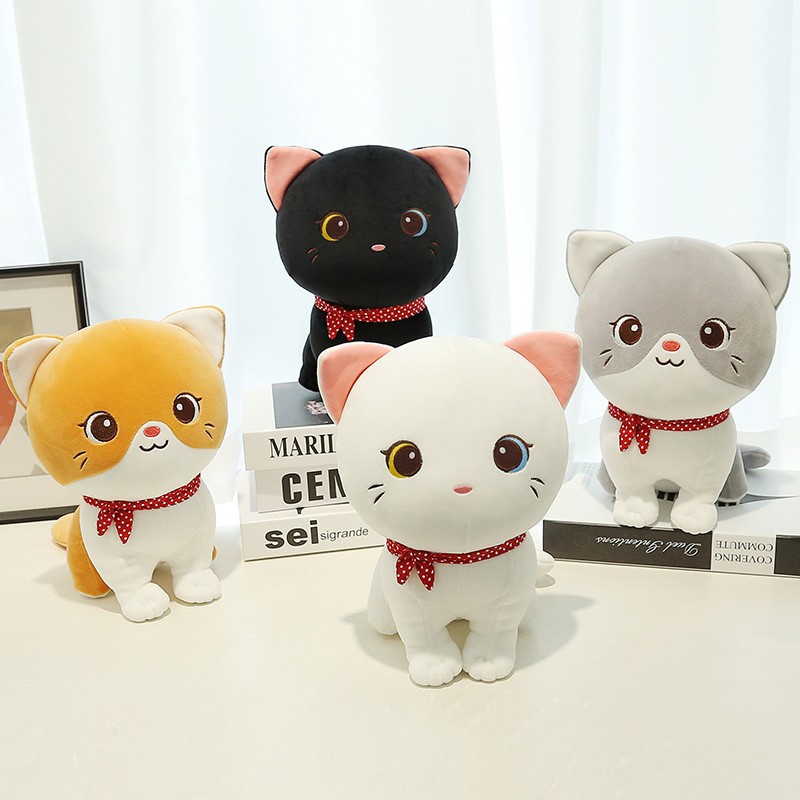 Gối Ôm Nhồi Bông Hình Mèo Đáng Yêu 24CM