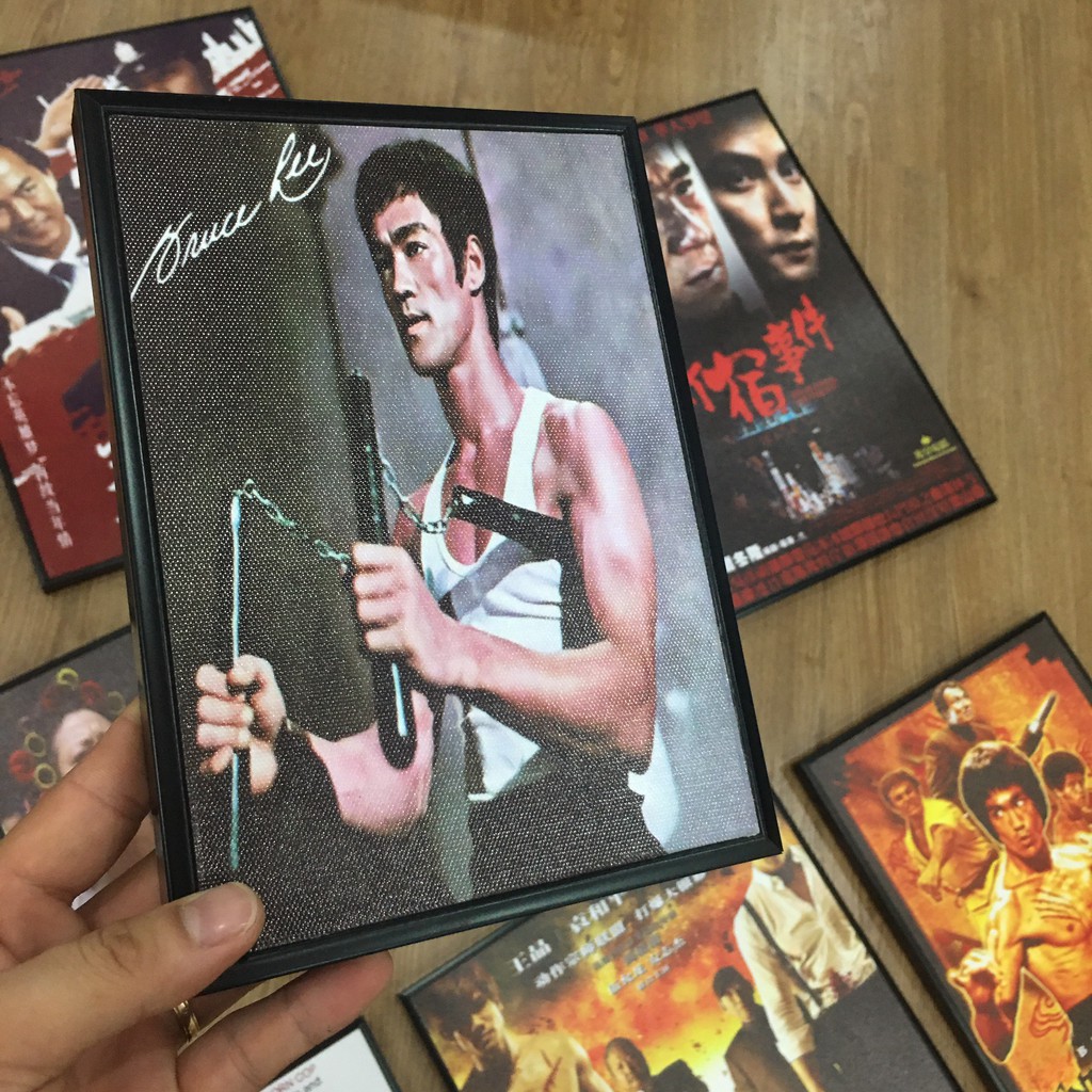 Tranh canvas khung gỗ hình Lý Tiểu Long chọn hình theo yêu cầu