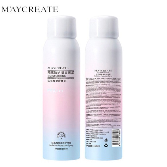 Xịt Chống Nắng MayCreate 150ML