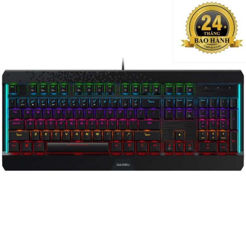 Bàn Phím Cơ Gaming Dareu EK169 104 Key (MULTI LED, Blue/ Brown/ Red D Switch) - Hàng Chính Hãng Bảo Hành 24 Tháng