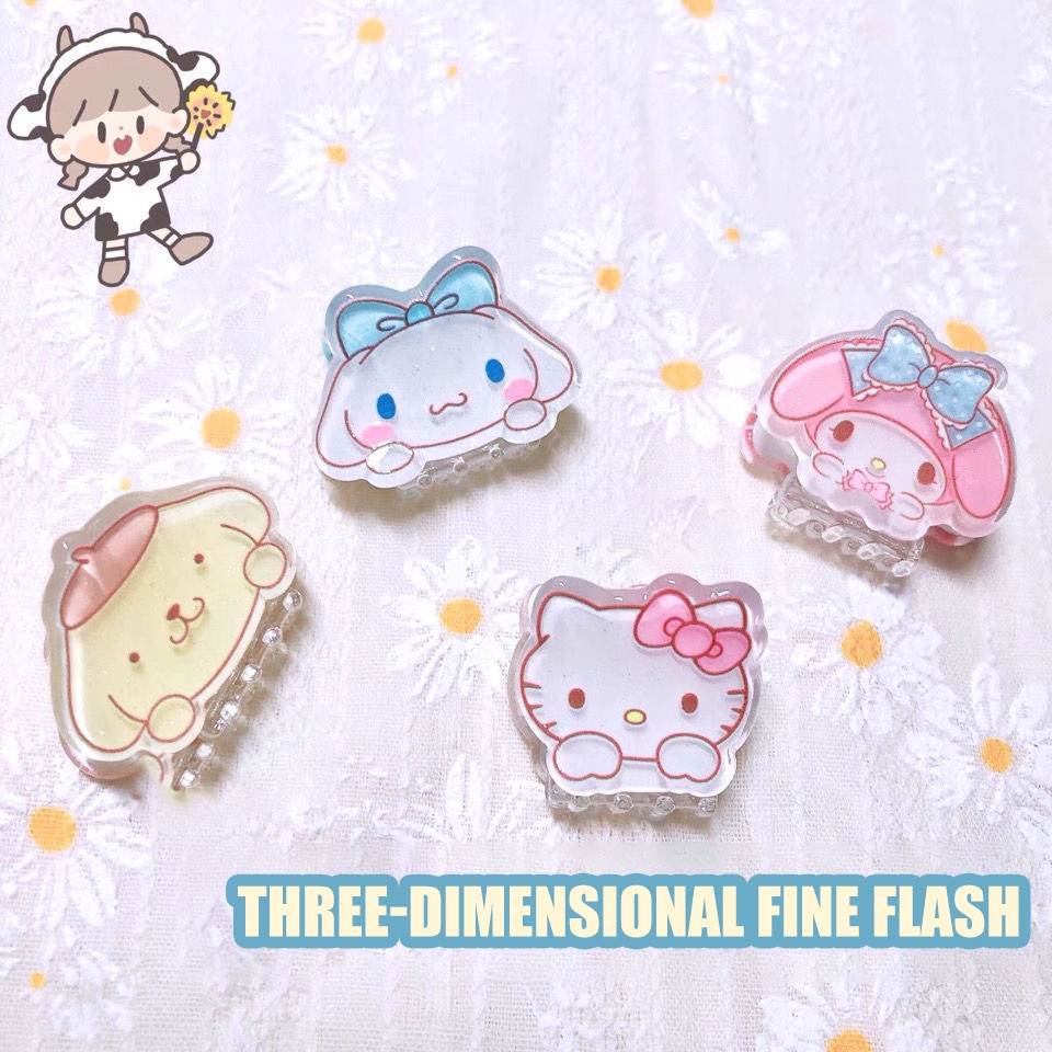 【Kifli】Kẹp Tóc Acrylic Mini Hình Chú Chó Yugui Dễ Thương Cho Nữ Sinh