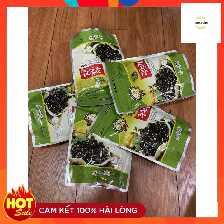 Kim vụn ăn liền Hàn Quốc có vừng rắc cơm, cháo gói 70g