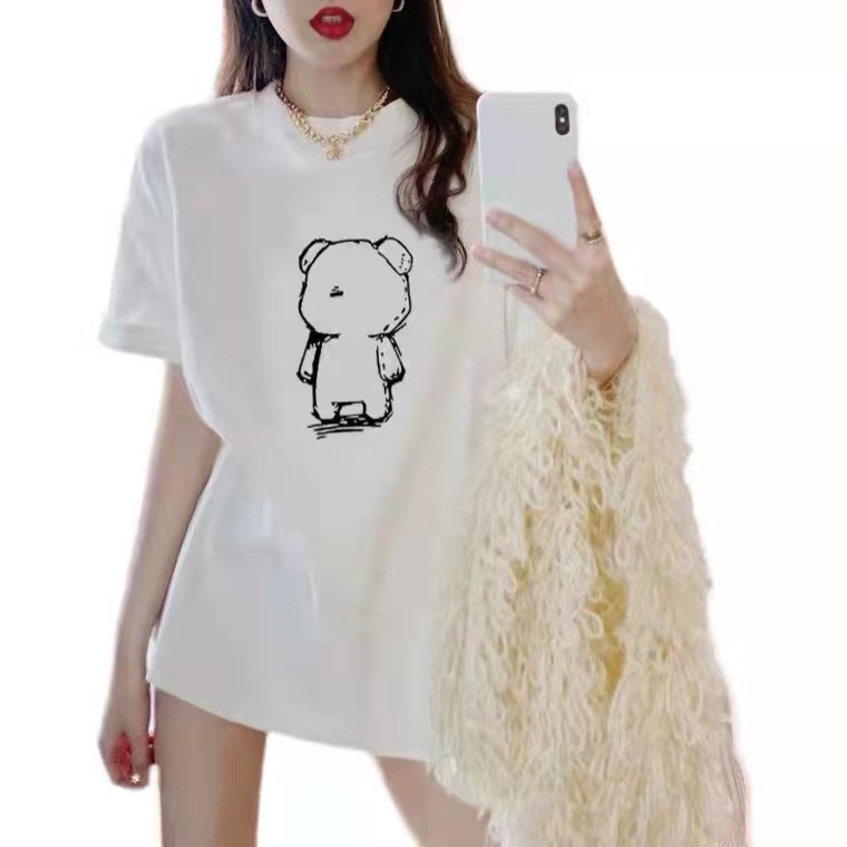 Áo Thun Tay Ngắn In Hình Khủng Long Thời Trang Hàn Quốc Dành Cho Nữ