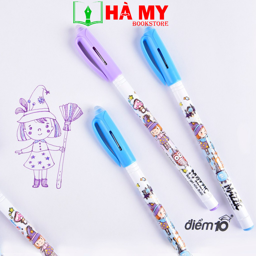 [Hỏa Tốc] Bút gel xóa được Mazzic Điểm 10 𝑻𝒉𝒊𝒆̂𝒏 𝑳𝒐𝒏𝒈 TP-GELE01 có bán ruột thay thế - Nhà Sách Hà My