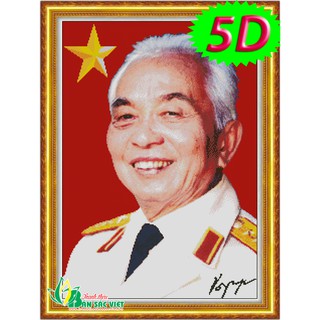 Tranh thêu Đại Tướng VÕ NGUYÊN GIÁP 5D