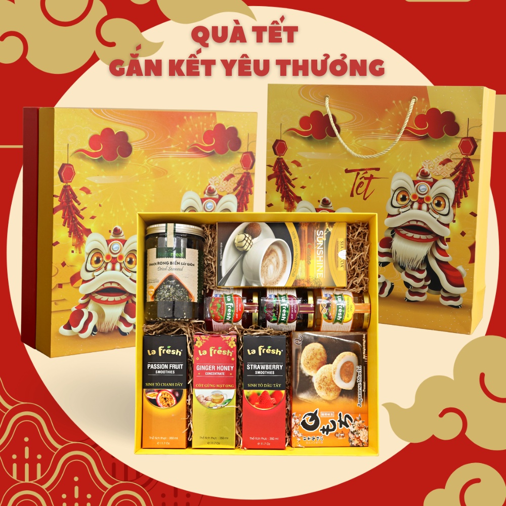 Set Quà Tết CAO CẤP Xuân 2022 (Quà TẾT ý nghĩa, Bao Chất Lượng) - Hộp giấy sang trọng - Giỏ quà tết đẹp | BigBuy360 - bigbuy360.vn