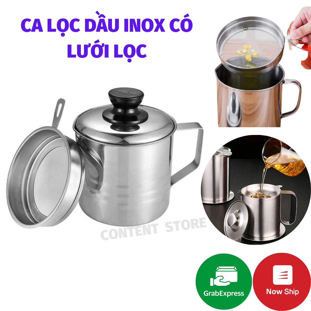 Dụng Cụ Lọc Dầu Mỡ Chất Liệu Inox - Lọc Sạch Cặn Bã Thực Phẩm Tiện Dụng