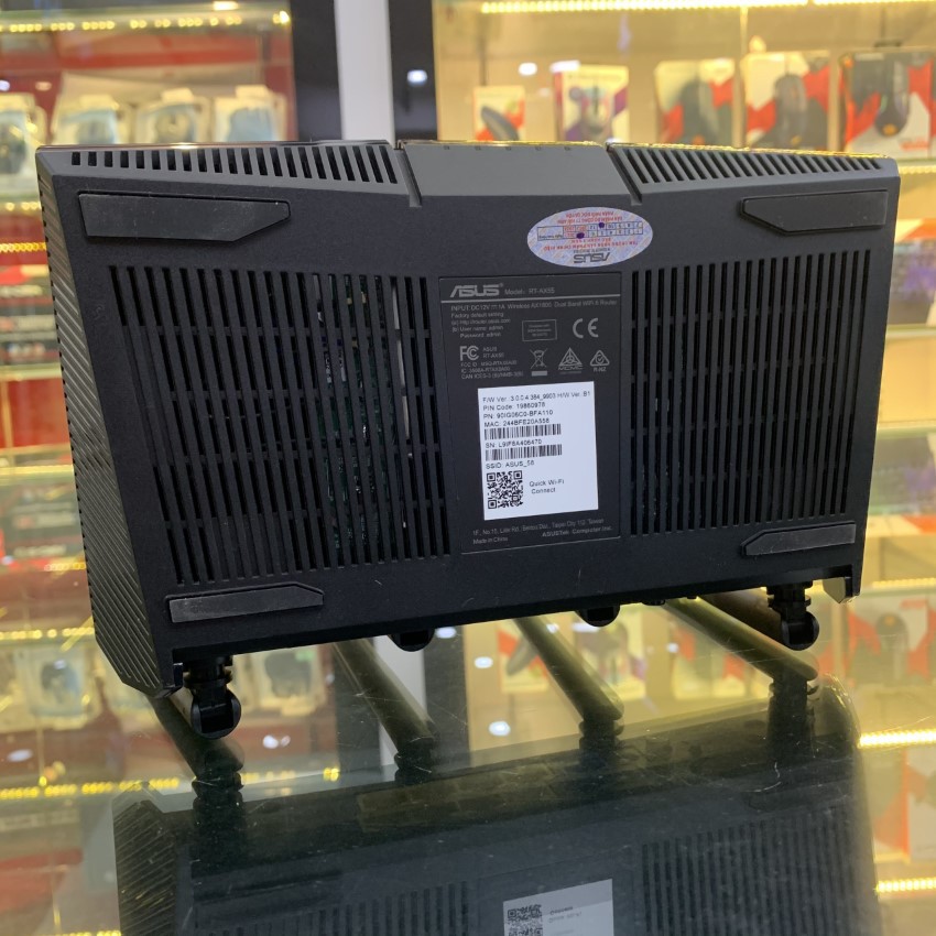 Bộ phát wifi 6 Asus RT-AX55 Băng tầng kép, Chuẩn AX1800, Chíp xử lý quad-core1,5Ghz