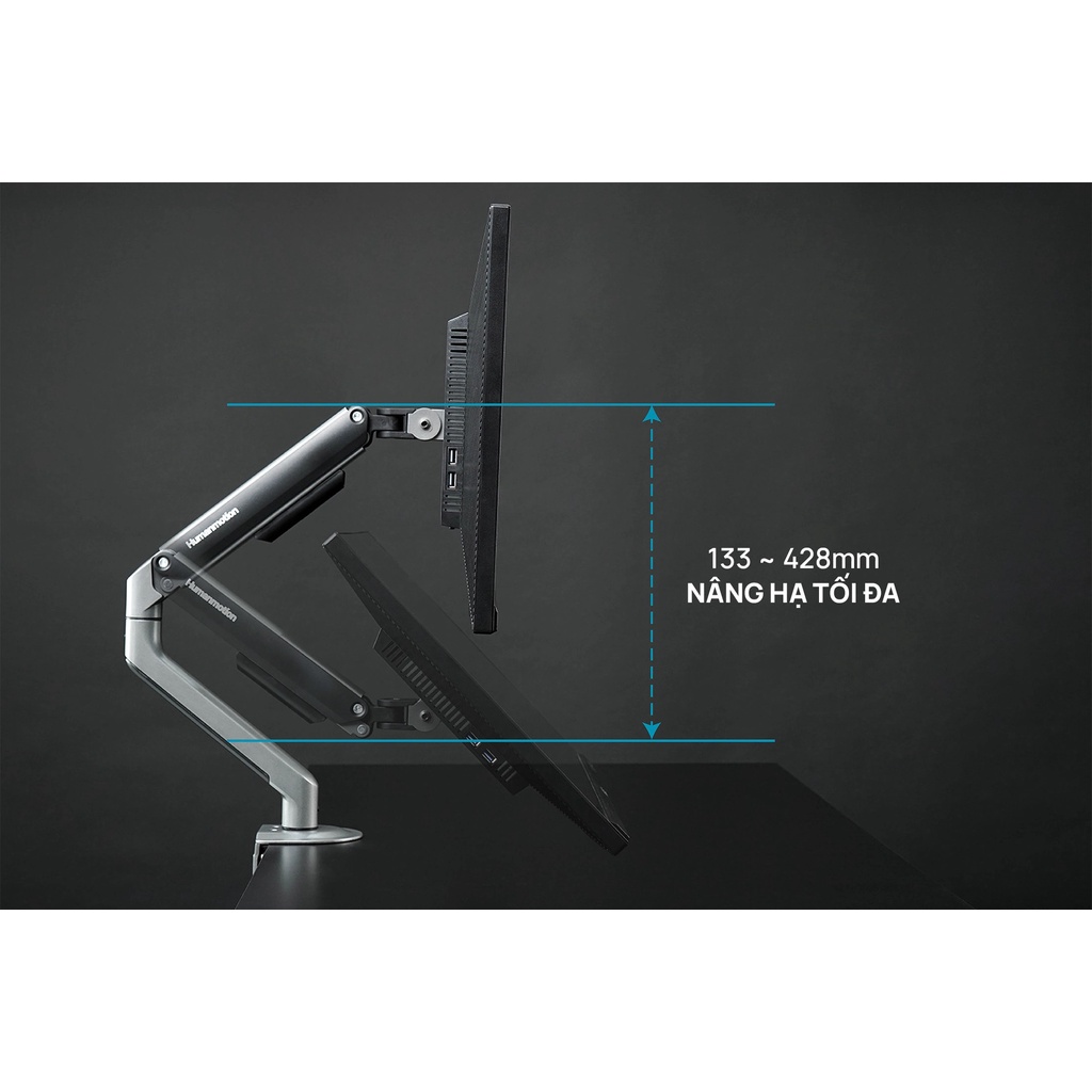 Giá treo / ARM màn hình Human Motion T6 Pro / T6 Pro Dual  - Tay treo linh hoạt, cứng cáp, chuẩn Vesa