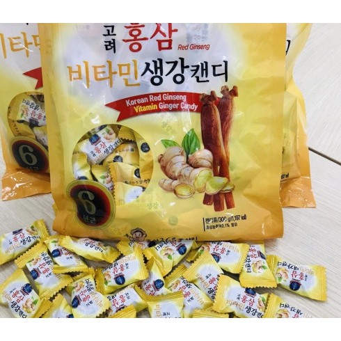 Kẹo Gừng Hồng sâm Korea Red Gingsen Hàn Quốc (Gói 300g)