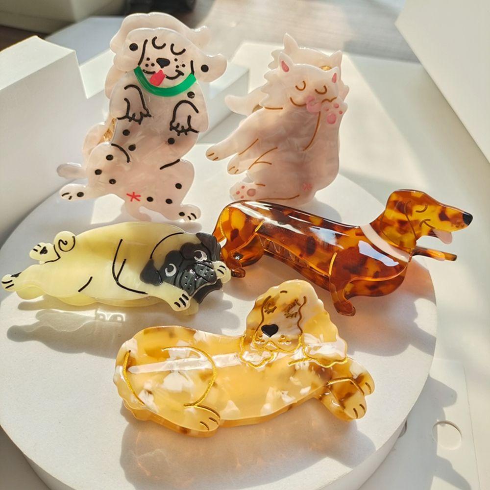 Kẹp Bắt Chó Mèo Họa Tiết Hình Học Dễ Thương