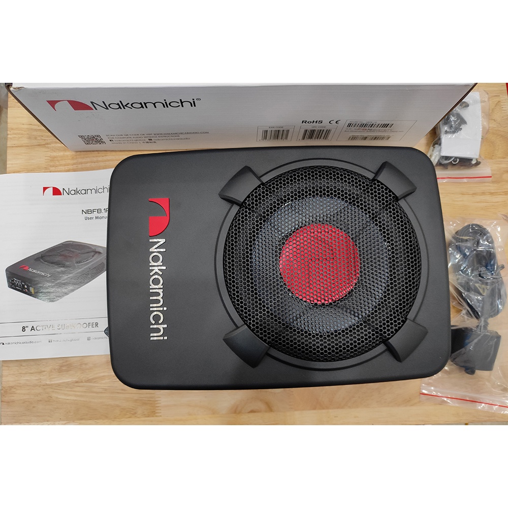 Loa Sub Ô tô, Loa Sub Nakamichi NBF8.1A 8'' 1500W Bảo Hành 12 Tháng Đầy Đủ Phụ Kiện Dây Giắc