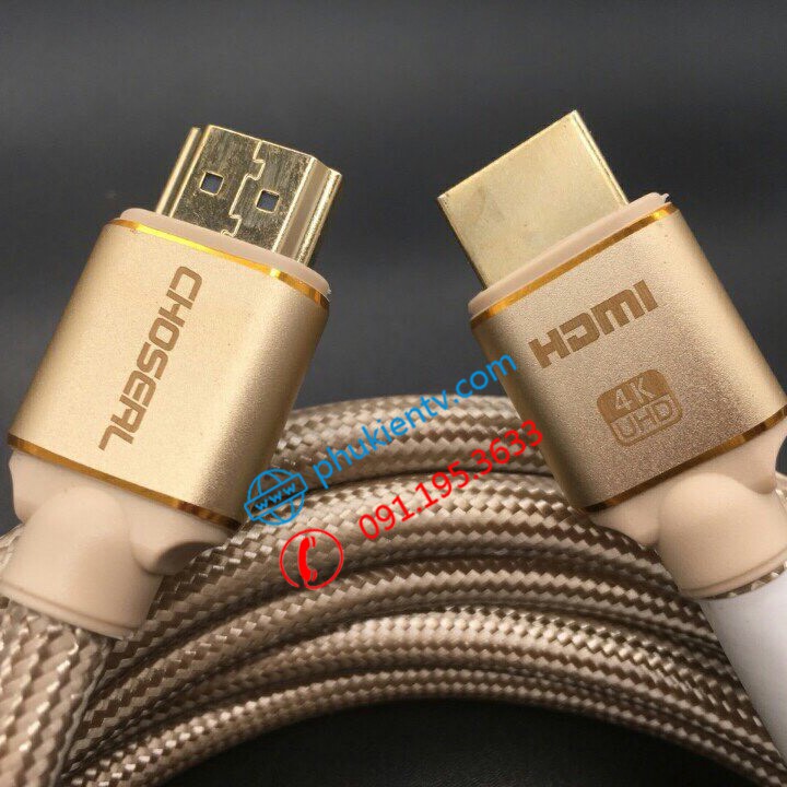 [Chính Hãng] Dây HDMI 2.0 Choseal - Hỗ Trợ 4K UHD - 3D Cao Cấp - Độ Dài 1.5m - 3m - 5m - HDMI Cable Cao Cấp