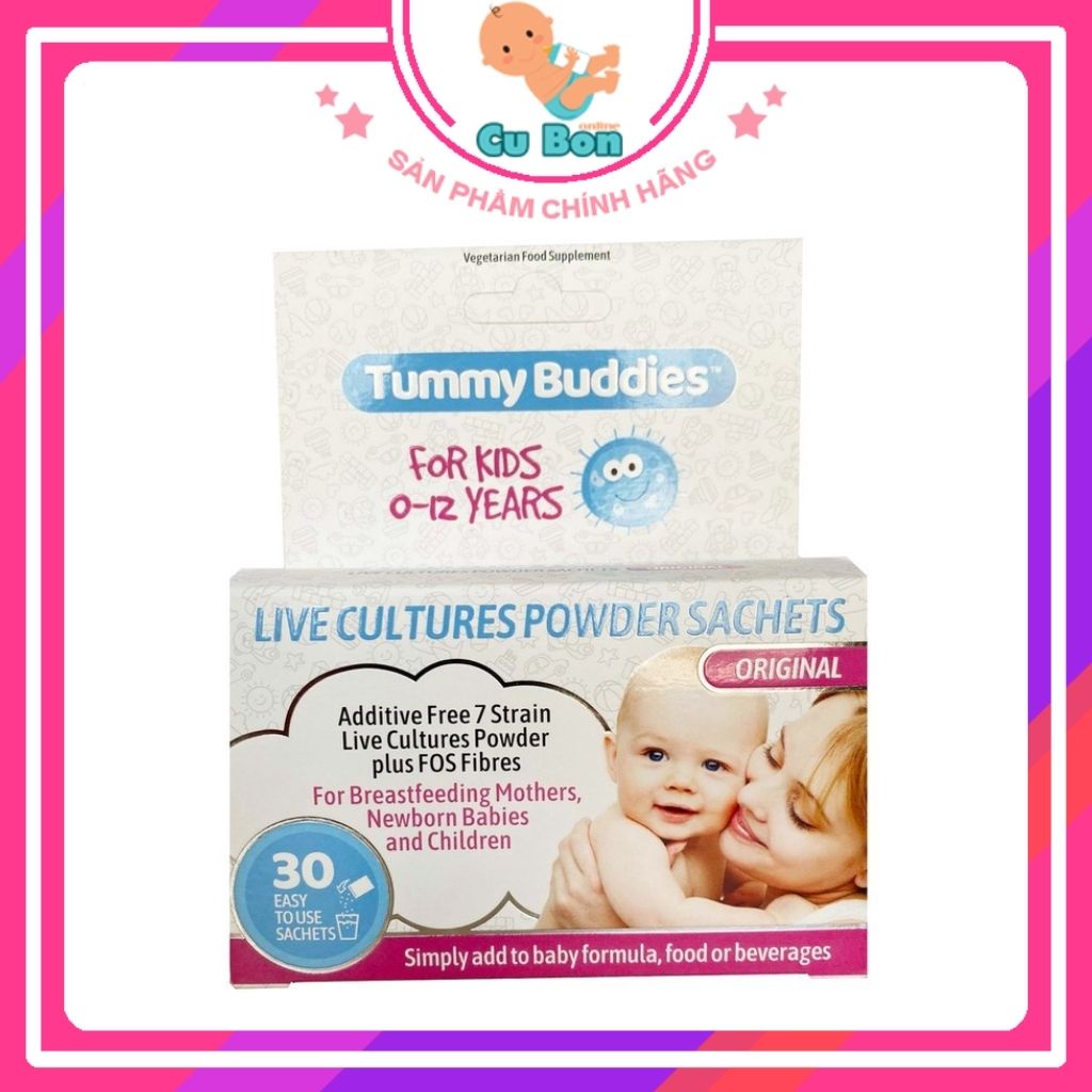 MEN VI SINH TUMMY BUDDIES CHO BÉ TỪ SƠ SINH CỦA ANH 30 gói
