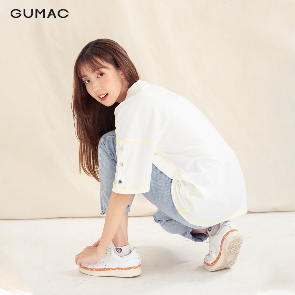 Áo thun nữ chạy chỉ in Gumac ATA1037 GUMAC | BigBuy360 - bigbuy360.vn