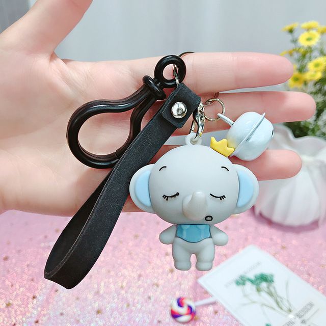 Móc khóa voi con kèm chuông