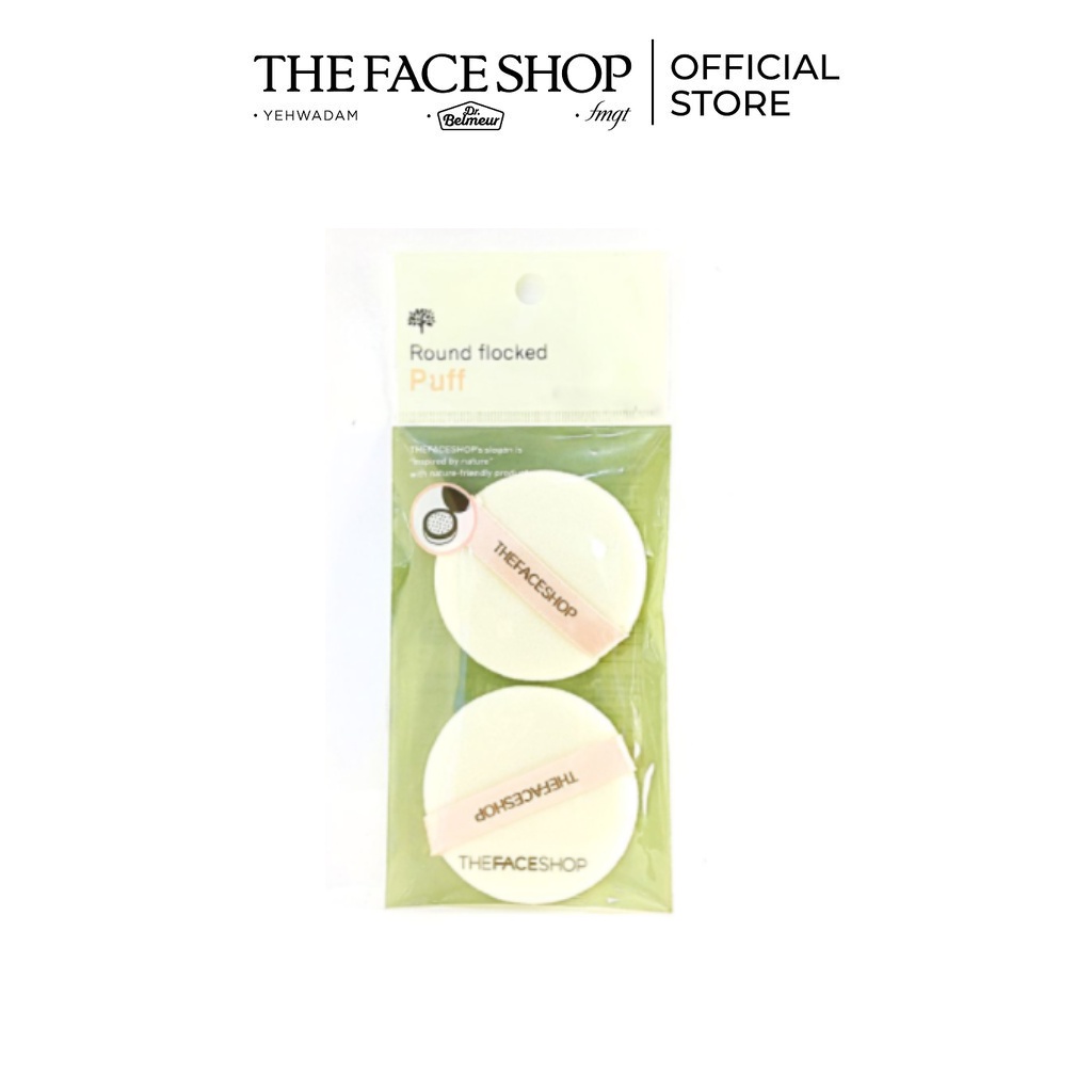 [Mã COSTFST3 -8% đơn 250K] Set Bông Phấn Trang Điểm ROUND FLOCKED PUFF (2pc)
