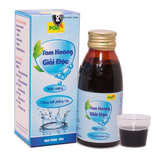 Nhiệt miệng, phồng rộp miệng lưỡi, lở mồm - PQA Tam hoàng giải độc, chai 125ml