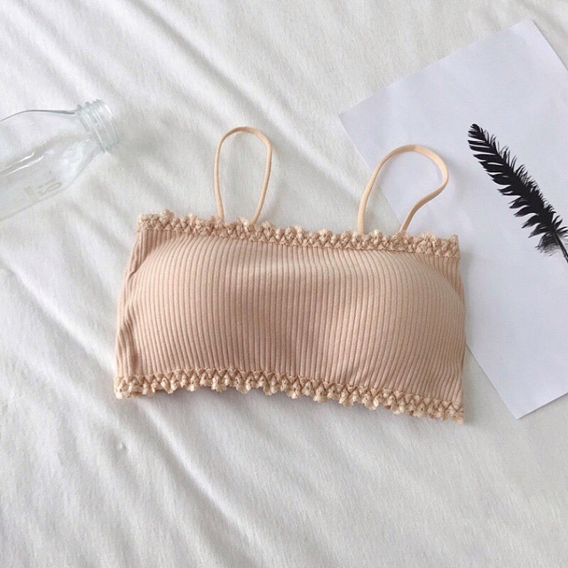 Áo Bra Cotton Tăm Viền Ren Cài Sau Siêu Mềm 8823 | BigBuy360 - bigbuy360.vn