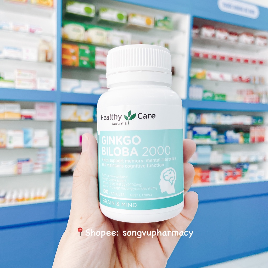 Bổ não Úc Healthy Care Ginkgo Biloba 2000mg -  Lọ100 viên
