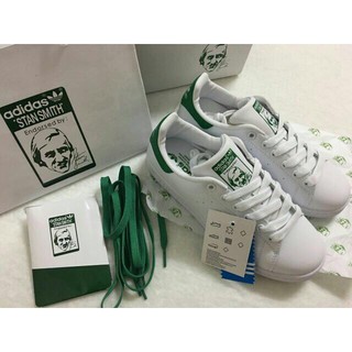 2020Giày thể thao stan smith gót mầu xanh