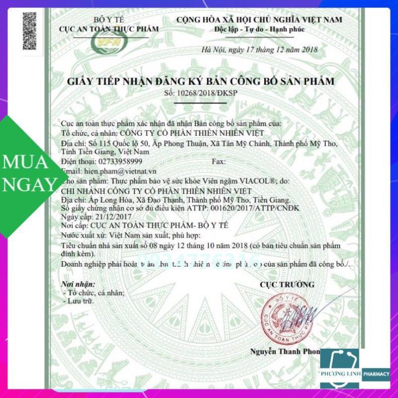 Viên ngậm VIACOL (hộp 5vỉ x 4 viên)