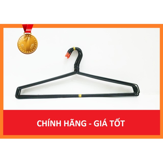 ✅ [CHÍNH HÃNG] MÓC SẮT BỌC NHỰA VUÔNG 5 TẤC CAO CẤP LONG QUÂN - TREO QUẦN ÁO NGƯỜI LỚN - 1 BÓ 10 MÓC