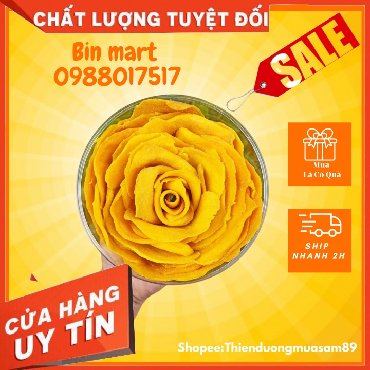 xoài sấy dẻo nhà làm 500gr(xếp hoa hồng)