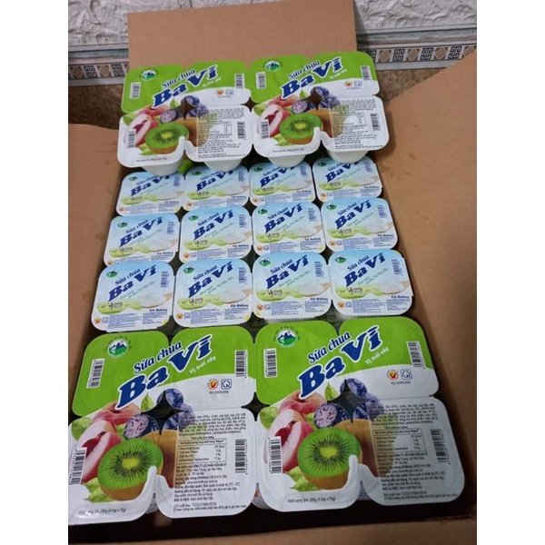 sữa chua bavi mix vị trái cây và trắng