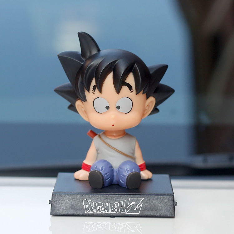 ♨●Mô hình Son Goku - Chibi lắc đầu trang trí taplo ô tô, bàn học, giá đỡ điện thoại