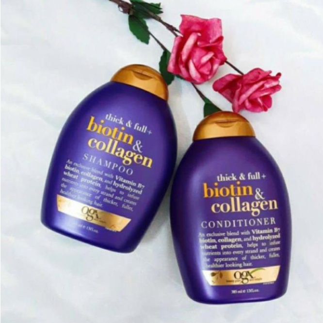Cặp dầu gội xả tóc tím Biotin Collagen chính hãng chống rụng tóc giúp tóc dày - Shop Viloet