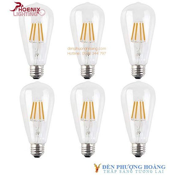 Combo 6 Bóng Đèn LED Edison ST64 - Đèn Phượng Hoàng