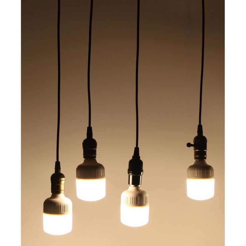 Bộ 3 dây đèn thả cổ điển Vintage bóng đèn led búp trụ 18w