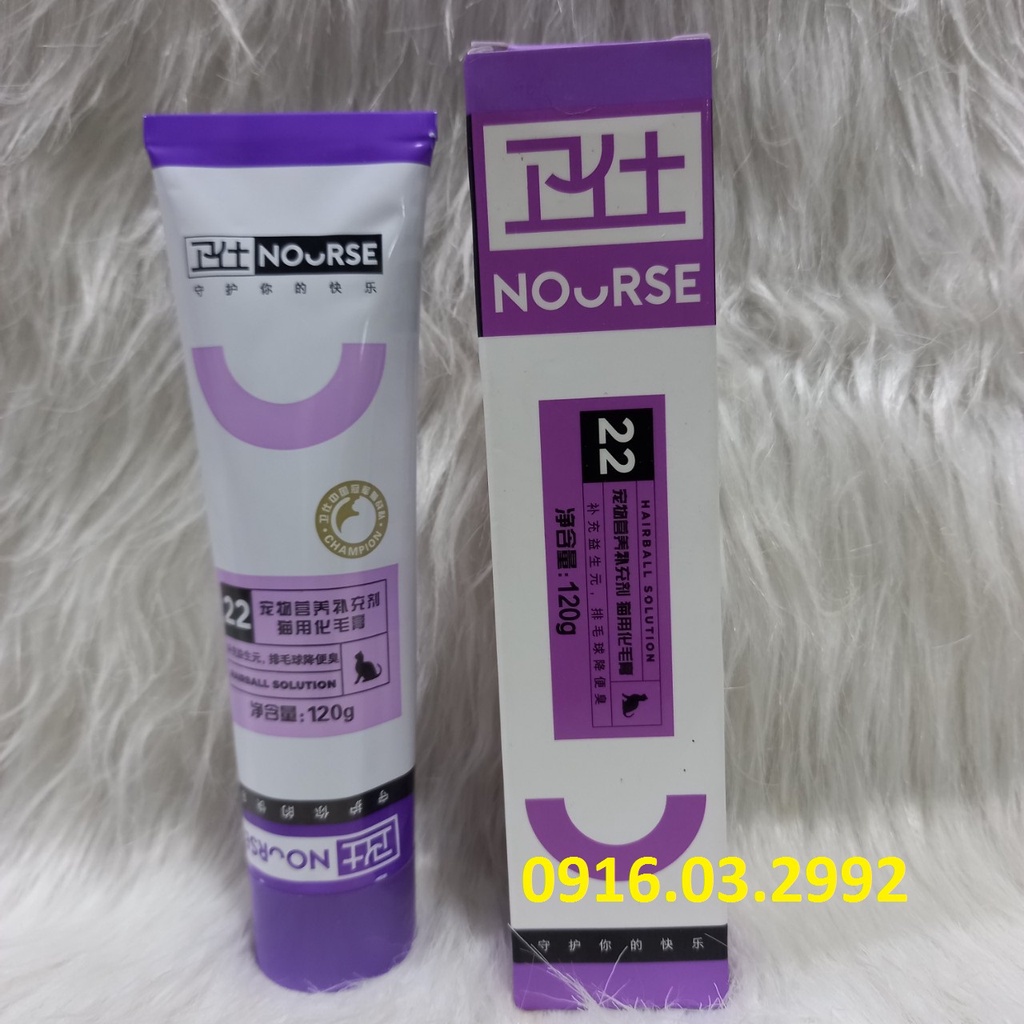 Gel tiêu búi lông Nourse 22 120g, Gel dinh dưỡng Nourse