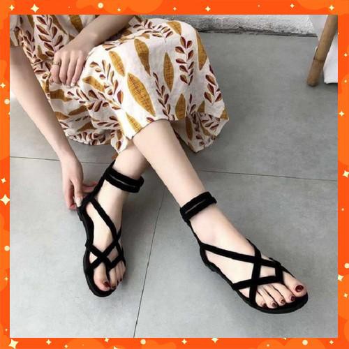 Giày Sandal Chiến Binh Cao Cổ Dây Kéo Xỏ Ngón