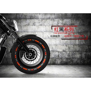 Team phản quang dán vành xe máy và oto màu đỏ ( 12inch,14inch,17inch ,18inch )