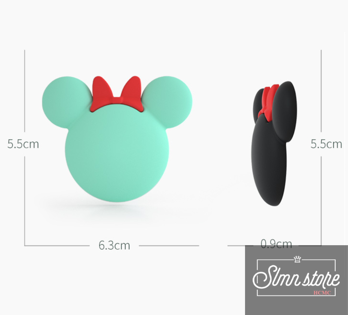 Combo 3 nút chống chạm cửa Mickey xinh xắn, miếng nhựa đệm sau cửa giảm tiếng động, chống shock tay nắm cửa, chống trầy