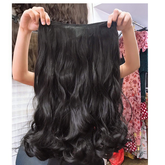 Tóc giả kẹp xoăn dợn 48cm