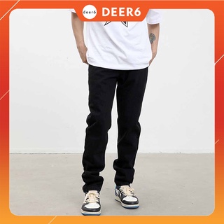 Quần dài jeans baggy đen trơn K621